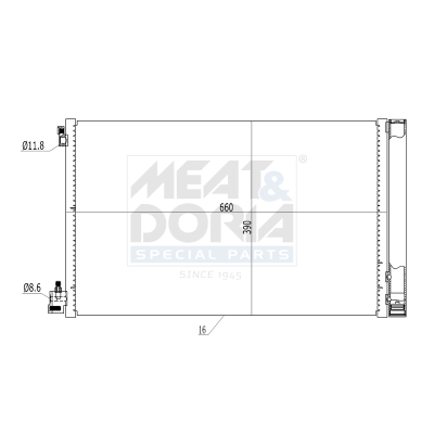 Meat Doria Condensor, airconditioning 991057