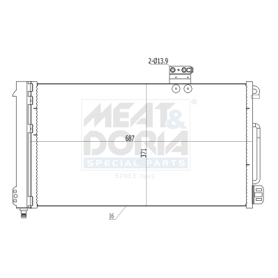 Meat Doria Condensor, airconditioning 991058