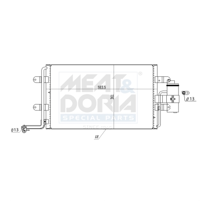 Meat Doria Condensor, airconditioning 991069