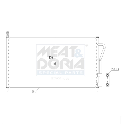 Meat Doria Condensor, airconditioning 991072