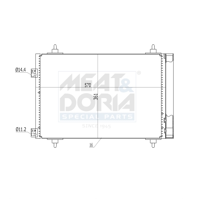 Meat Doria Condensor, airconditioning 991084