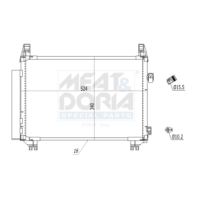 Meat Doria Condensor, airconditioning 991093