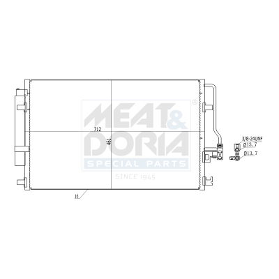 Meat Doria Condensor, airconditioning 991117