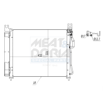 Meat Doria Condensor, airconditioning 991126