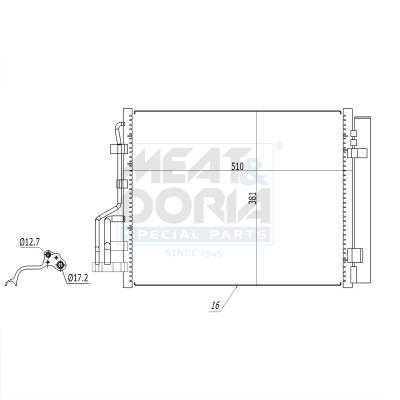 Meat Doria Condensor, airconditioning 991129
