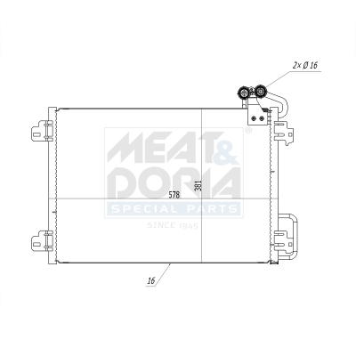 Meat Doria Condensor, airconditioning 991134