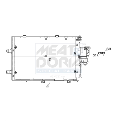 Meat Doria Condensor, airconditioning 991136