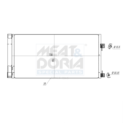 Meat Doria Condensor, airconditioning 991140