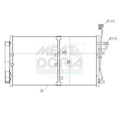 Meat Doria Condensor, airconditioning 991147