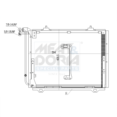Meat Doria Condensor, airconditioning 991151