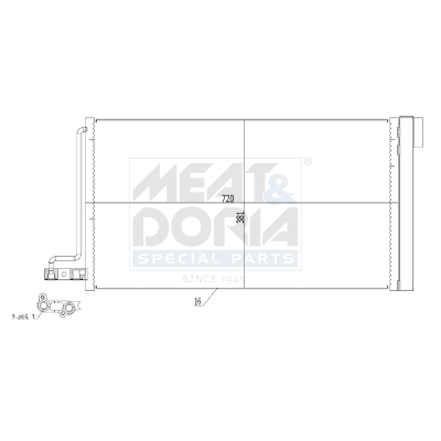 Meat Doria Condensor, airconditioning 991157
