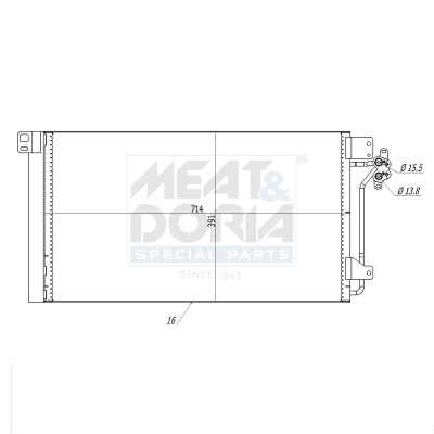 Meat Doria Condensor, airconditioning 991182