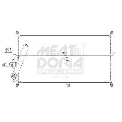 Meat Doria Condensor, airconditioning 991187
