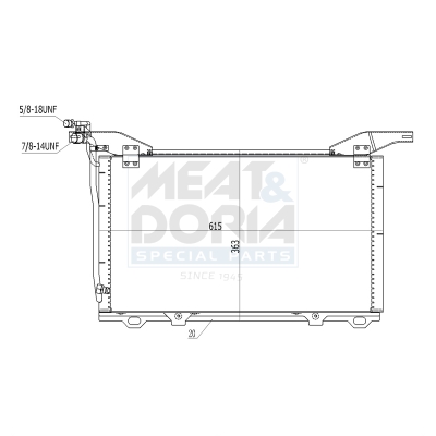 Meat Doria Condensor, airconditioning 991233