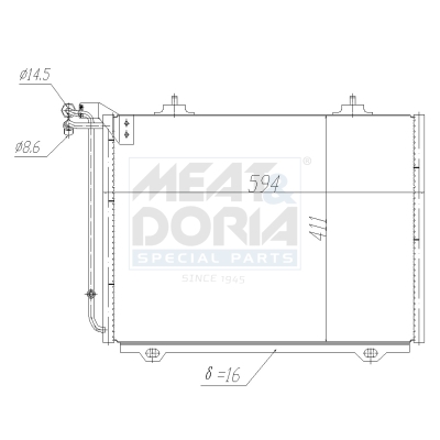 Meat Doria Condensor, airconditioning 991248