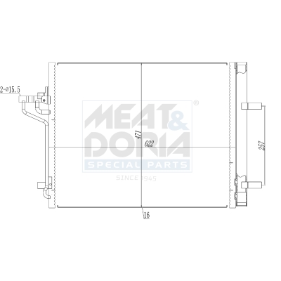 Meat Doria Condensor, airconditioning 991257