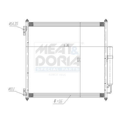 Meat Doria Condensor, airconditioning 991271