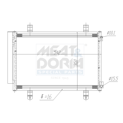 Meat Doria Condensor, airconditioning 991273