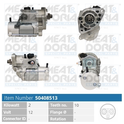 Meat Doria Startmotor / Starter 50408513