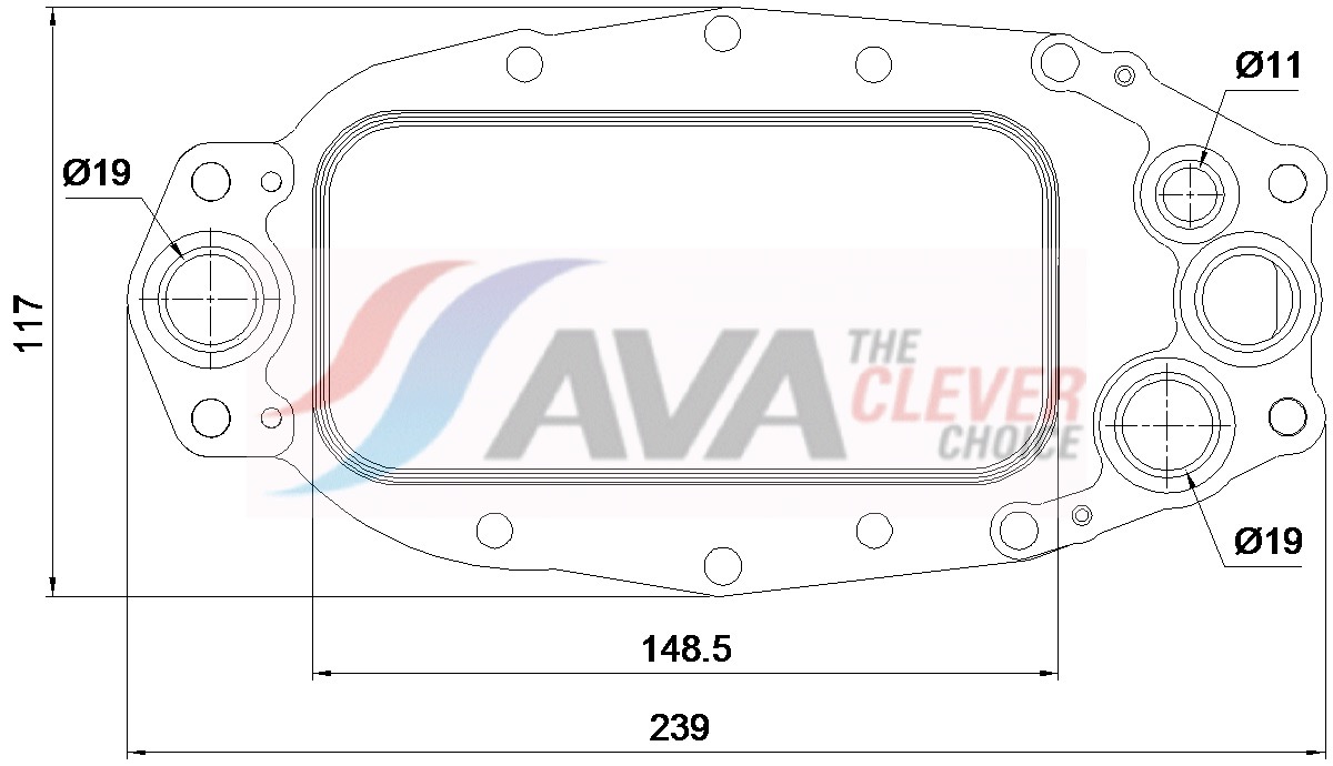 Ava Cooling Oliekoeler, motorolie AU3365