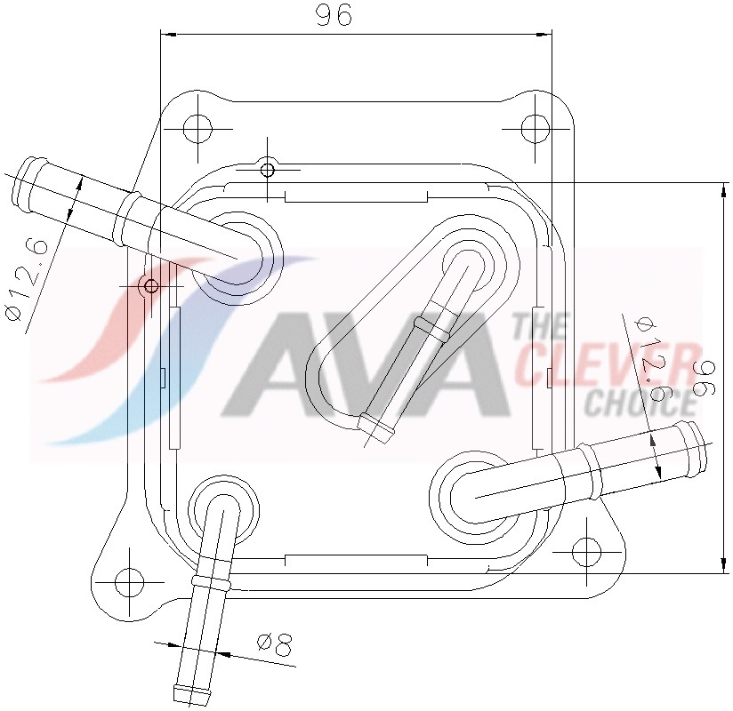 Ava Cooling Oliekoeler, automatische transmissie DN3542