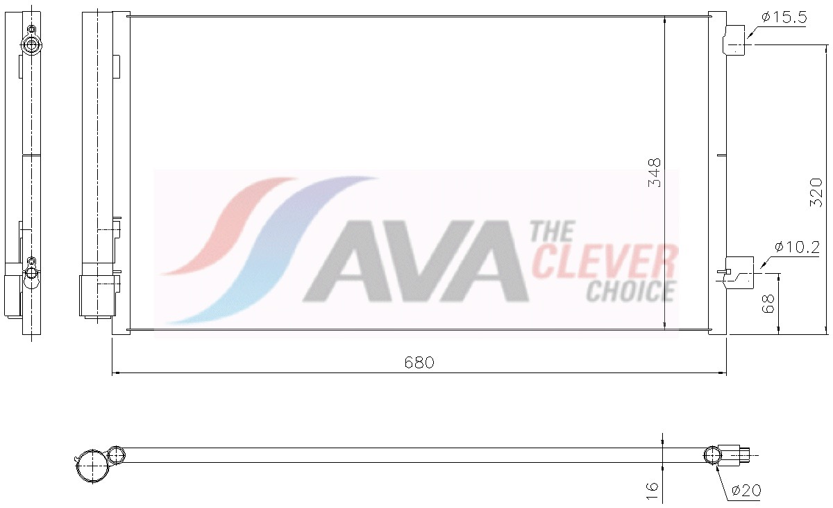 Ava Cooling Condensor, airconditioning JE5097D