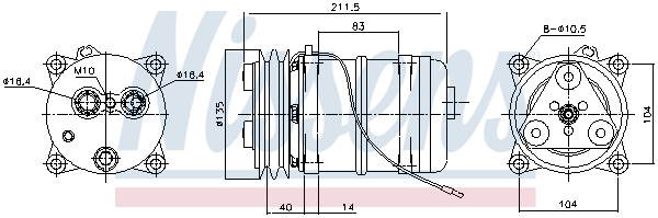Ava Cooling Airco compressor MNK163