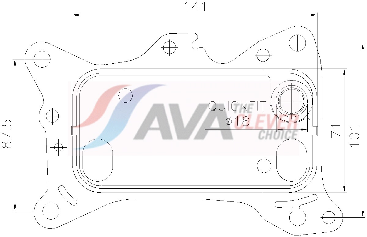 Ava Cooling Oliekoeler, motorolie MS3804