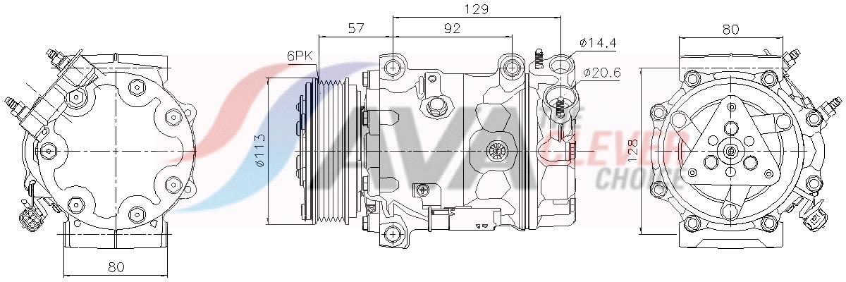 Ava Cooling Compressor, airconditioning PEAK442