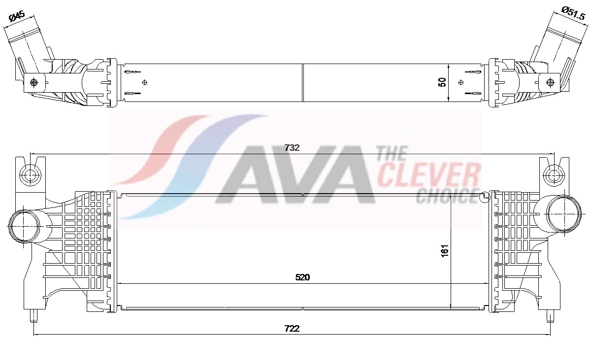 Ava Cooling Intercooler, inlaatluchtkoeler SZ4171