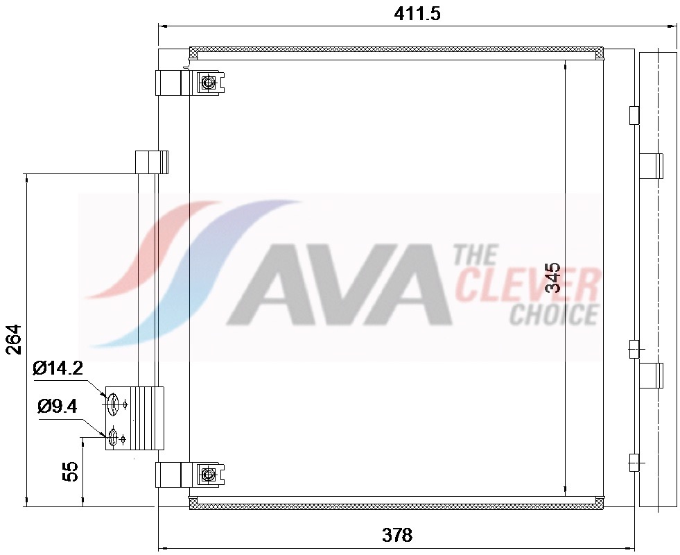 Ava Cooling Condensor, airconditioning TE5005D