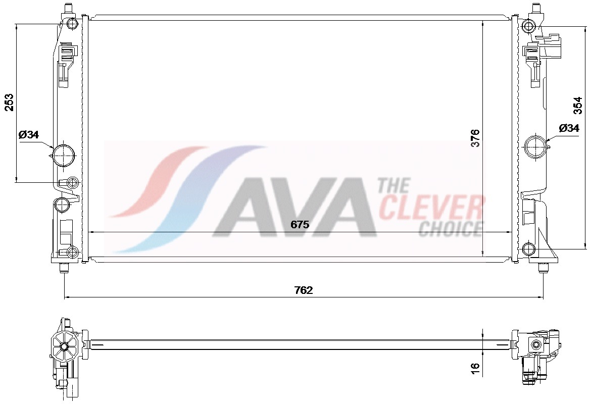 Ava Cooling Radiateur TO2808