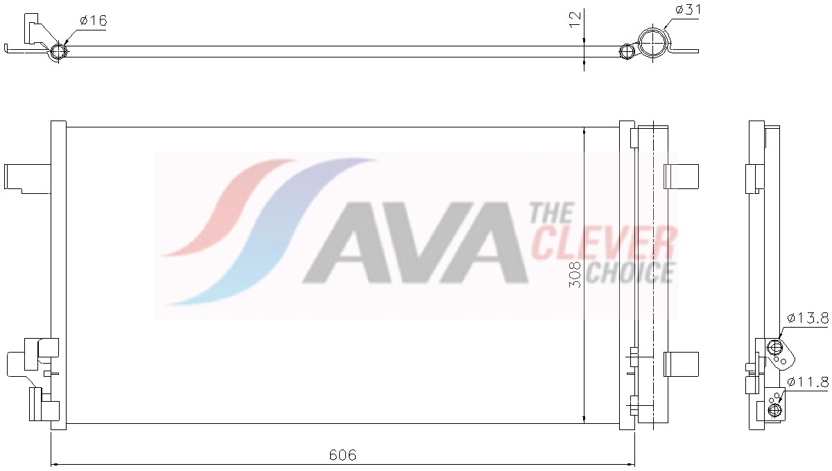 Ava Cooling Condensor, airconditioning VN5469D
