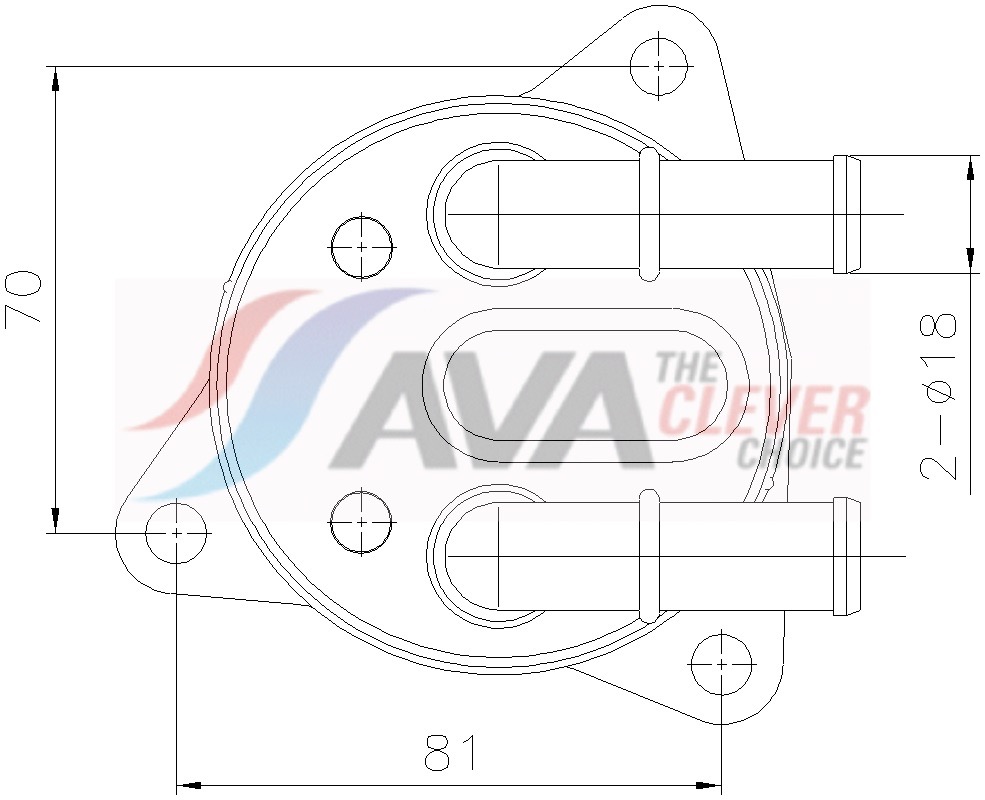 Ava Cooling Oliekoeler, automatische transmissie VO3311