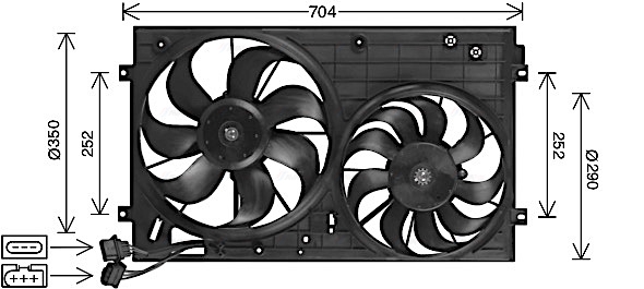 Ava Cooling Ventilatorwiel-motorkoeling AI7526