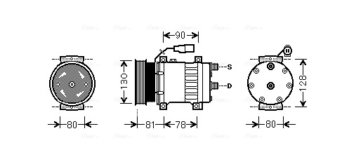 Ava Cooling Airco compressor AUK202
