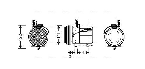 Ava Cooling Airco compressor BWAK060