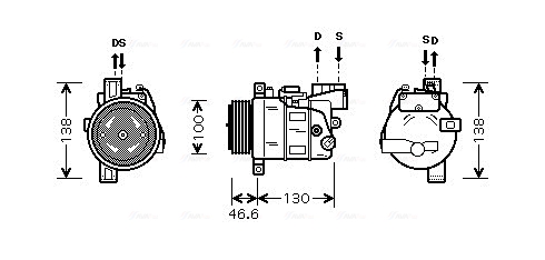 Ava Cooling Airco compressor BWAK319