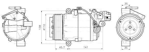 Ava Cooling Airco compressor BWAK630