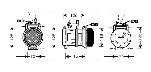 Ava Cooling Airco compressor BWK231