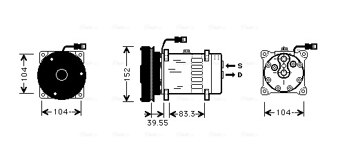 Ava Cooling Airco compressor CPAK003