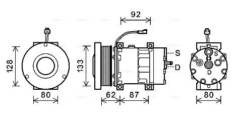 Ava Cooling Airco compressor CPAK016