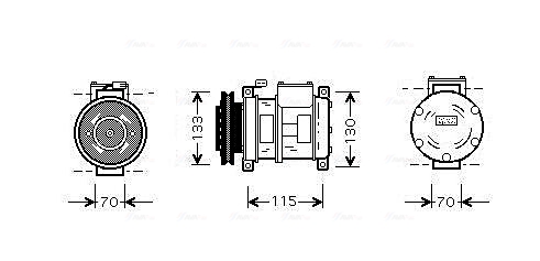 Ava Cooling Airco compressor CRAK064