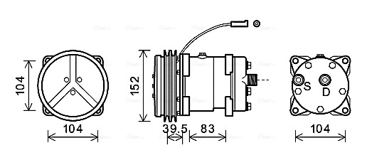 Ava Cooling Airco compressor CSAK020
