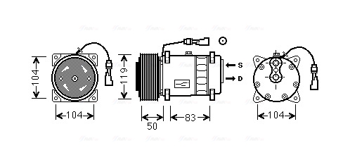 Ava Cooling Airco compressor DFK057