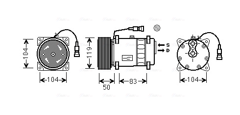 Ava Cooling Airco compressor DFK038
