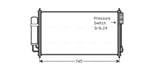 Ava Cooling Airco condensor DN5325D