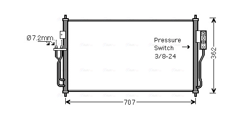 Ava Cooling Airco condensor DN5382