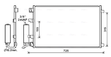 Ava Cooling Airco condensor DN5420D