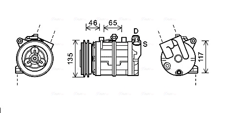Ava Cooling Airco compressor DNK341